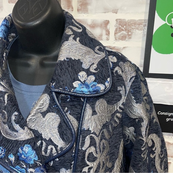 Kathy Ireland tapestry Floral Bomber Jacket 1X - Picture 4 of 7